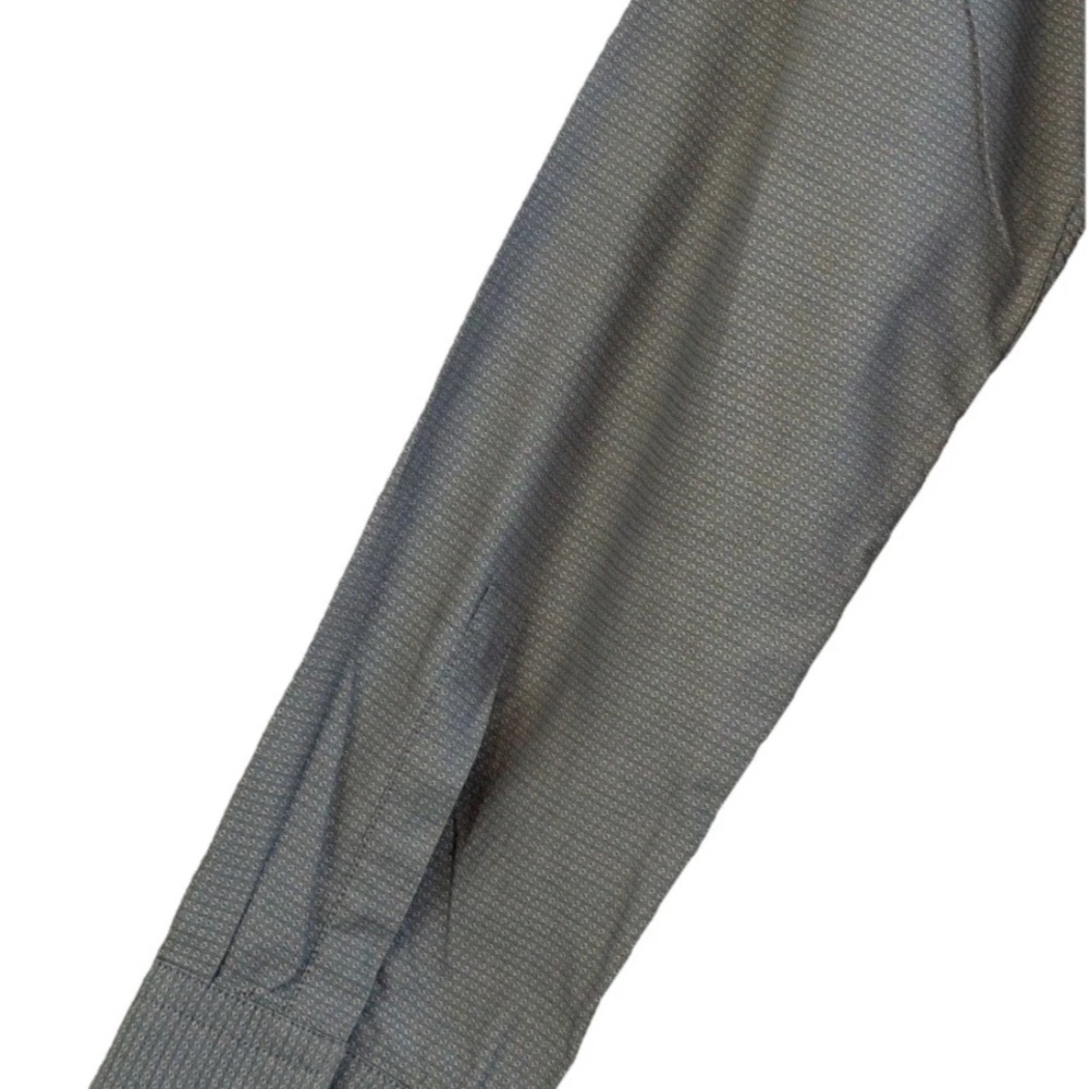 Hugo Boss Men's Med Slim Fit Gray Diamond Pattern Button Down Dress Shirt - Picture 8 of 8